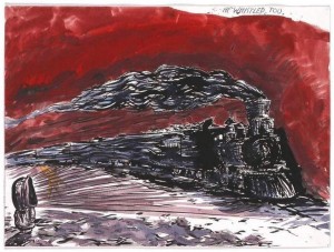 ray pettibon's he whistled, too