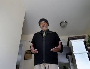 Ishmael Reed standing by Brant Ward